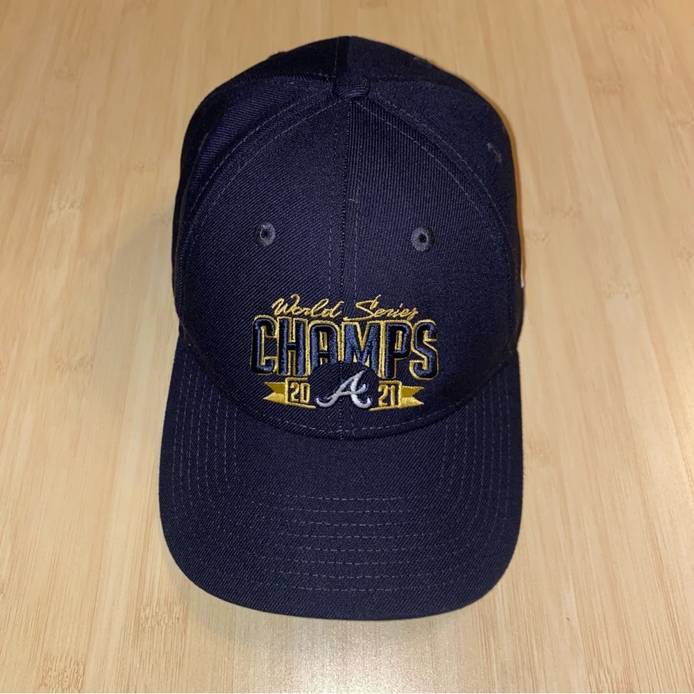 Atlanta Braves New Era 9Forty 2021 MLB World Series Champs Hat Navy Blue
